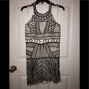 Mini dress beaded